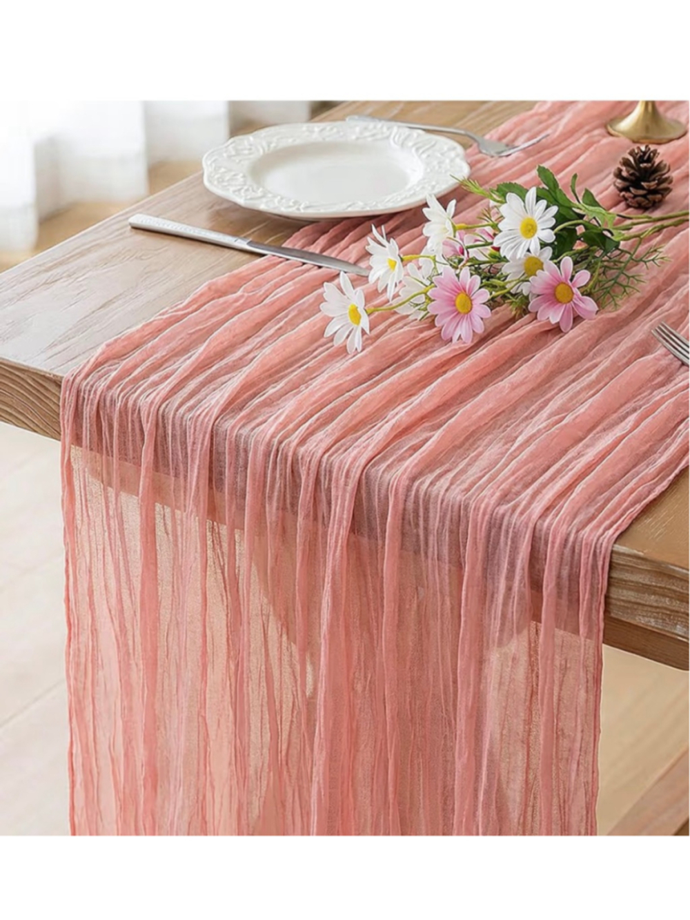 NEW 10 pk Pink Table Runner 35x120” Wedding Shower Table Decor